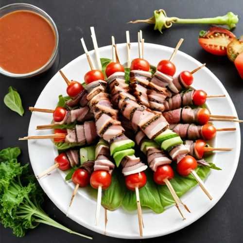 Grilled Dove BLT Skewers