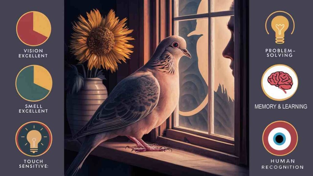 Sensory abilities between doves and human